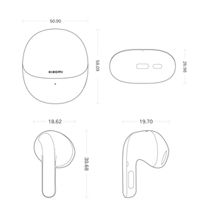 Original Xiaomi Buds <strong>4</strong> Wireless Earphones Half In-ear Headphones 3 Mic Active Noise Reduction Handsfree Earphones - Product Image 3