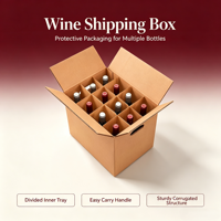 Boîte de carton personnalisée pour l'emballage et l'expédition de bouteilles de vin en verre