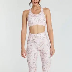 Custom Comfortable ladies low moq yoga sets fitness sportswear for women gym cloth
