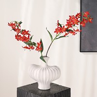 Vase en céramique Wabi-Sabi, Ornement d'arrangement floral haut de gamme, Décoration d'intérieur nordique de luxe en céramique