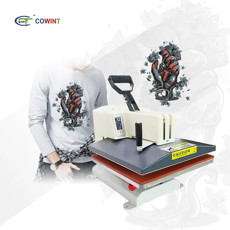 काउंट स्वचालित 38x38 40x50 सेमी 16x24 इंच टी शर्ट के लिए अच्छी गुणवत्ता डिजिटल गर्मी प्रेस मशीन सबलिमिनेशन