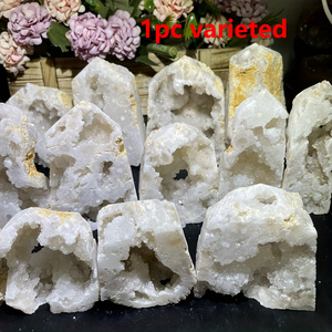 Torre de Cristal Natural al por Mayor, Obelisco de Geoda de Ágata Blanca, Punta de Cuarzo de Roca, Gema Suelta para Manualidades y Decoración del Hogar - Product Image 4