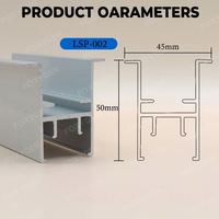 Profils en aluminium connectés à coins arrondis carrés argentés et dorés de Chine OEM pour boîte lumineuse Seg