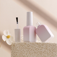 Bouteille de vernis à ongles vide semi permanente avec brosse carrée de bouteille de vernis à ongles Créez votre propre bouteille de marque de vernis à ongles en gel