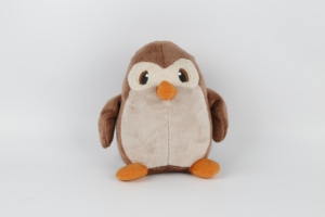 Peluche <span class=keywords><strong>pingouin</strong></span> marron brodée personnalisée, jouet en peluche super doux avec rembourrage en coton PP, couverture pour enfants, cadeau - Product Image 3