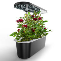 Jardin hydroponique intelligent d'intérieur 15W avec lumière de croissance LED à spectre complet, hauteur réglable pour les herbes, les légumes et les fleurs