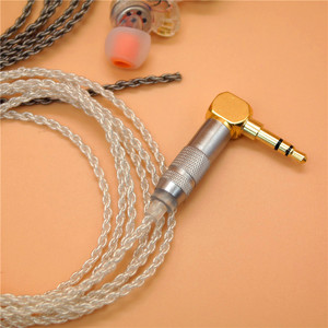 Silver Plated Braided <b>Audio</b> <b>Cable</b> 3.5mm Plug For <b>Digital</b> Devices - Product Image 5