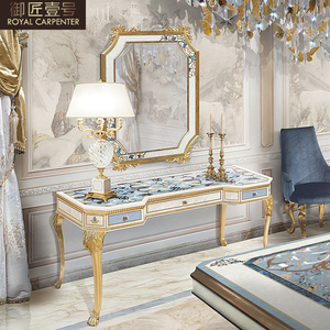 Table de toilette en bois massif de style européen luxueuse <span class=keywords><strong>pour</strong></span> la chambre à coucher, sculptée à la main <span class=keywords><strong>pour</strong></span> la chambre de la femme - Product Image 2