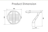 Lampes solaires LED en aluminium pour routes et jardins, étanches IP66, économiques en énergie, avec télécommande pour la décoration extérieure