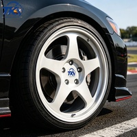 Jantes de course personnalisées de style JDM rétro de 17 à 22 pouces, 5x120 5x114.3, finition blanche brillante, 5 branches, forgées, pour Honda, Toyota, Mazda, BMW, Mini