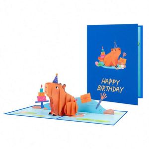 Carte de vœux pop-up Capybara pour anniversaire - Ventes flash - Product Image 1