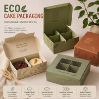 Boîte à gâteau en carton blanc écologique avec séparateurs et plateau d'insertion pour macarons, cupcakes, desserts, confiseries, emballage