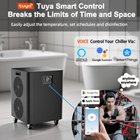 Custom 1hp bagno di ghiaccio macchina refrigeratore d'acqua cedro vasca ad immersione fredda con Chiller e filtro OTA Wifi telecomando raffreddamento ad acqua Chiller