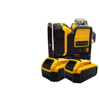 Niveau laser industriel 21V à batterie grande capacité, 12 lignes, lumière verte, ultra-longue durée de vie, haute précision 3D, pour extérieur, direct usine