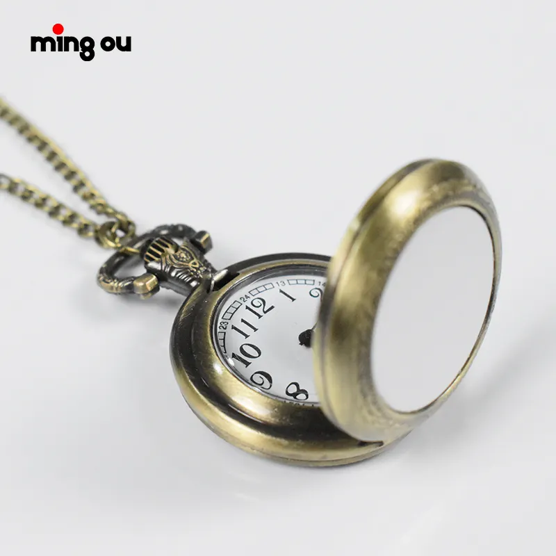 Jewelry Pendant Sublimation Blank DIY Pocket Watch Pocket Chain Necklace Pendant Watch