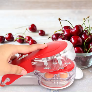 Outil à cerises en plastique pour retirer les noyaux, éplucheur en acier inoxydable, outils multiples pour retirer les noyaux de fruits, pour retirer jusqu'à 6 cerises à la fois - Product Image 3