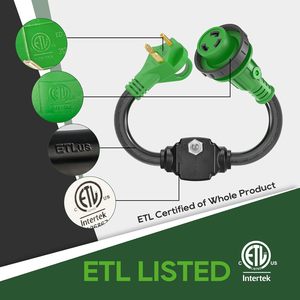 מגן עומס יתר 30 מגבר מעגל Rv עם מחבר נעילה, נימה TT-30P כדי nema חוט L5-30R עם מחוון כוח הוביל - Product Image 4