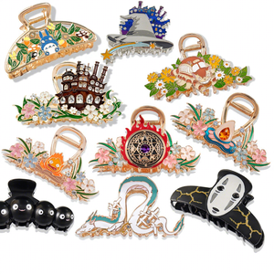 Pinces à cheveux d'anime japonais Hayao Miyazaki, accessoires pour cheveux Spirited Away, Totoro, le château mobile de Hauru, pinces à cheveux requin - Product Image 1