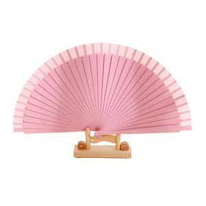 Éventails pliables en bambou espagnol faits à la main, personnalisés avec logo imprimé, en bois de poirier traditionnel, pour mariages, promotionnels AI-MICH - Product Image 3