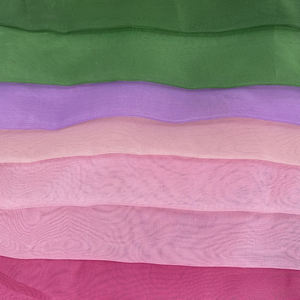 Suministro de fábrica, tela de gasa de poliéster 100%, ligera, transpirable, sala de estar transparente para, cortinas opacas, patrón de sólidos - Product Image 2