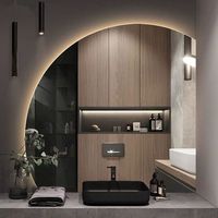 Style européen IP44 classé étanche argent rétro-éclairé Dimmable écran tactile Bluetooth haut-parleur illuminé LED salle de bain miroir pour