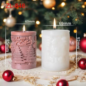 قوالب سيليكون CARATTE ثلاثية الأبعاد صديقة للبيئة وناعمة لشموع الكريسماس، قالب شموع معطرة على شكل حروف وأعمدة لتزيين المهرجانات - Product Image 6