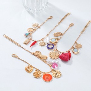 <span class=keywords><strong>ZAA</strong></span> 3 pièces/ensemble 2025 nouveau multicouche tissé conception feuille coeur fleur Chili pendentif Bracelet pour les femmes bijoux de fête - Product Image 3