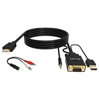 VGA to HDMI Cable Converter, 1080P, 5V USB