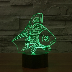 Nouveauté <span class=keywords><strong>poisson</strong></span> <span class=keywords><strong>rouge</strong></span> créatif 3d tactile Usb Led veilleuse acrylique chevet 3d luminaires Usb Led batterie externe enfants <span class=keywords><strong>lampe</strong></span> - Product Image 2