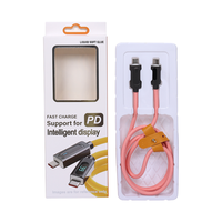 Kabel ponsel Digital, kabel telepon genggam Tipe C dapat Data Usb ke Tipe C untuk komputer Android Pad 66W