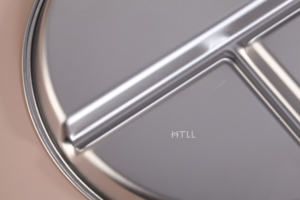 S.S 201 Vaisselle de petit déjeuner domestique Plaque de ration de perte de poids pour enfants en métal 3 compartiments pour la réduction de la <span class=keywords><strong>graisse</strong></span> Minimum 100pcs - Product Image 5