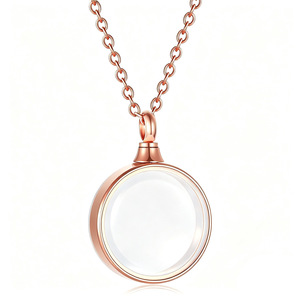 Kalung Peternakan Hewan Peliharaan dari Baja Anti Karat 316L, Liontin Kaca Transparan untuk Menyimpan Abu, Peringatan Kenangan untuk Anjing dan Kucing - Product Image 6