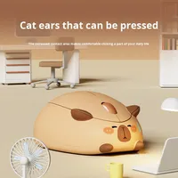 Souris sans fil USB Capybara Ergonomique 3 Boutons Droitière Mignonne pour Filles Bureau Ordinateur Portable Universelle 2.4G Gaming Sans Rétroéclairage