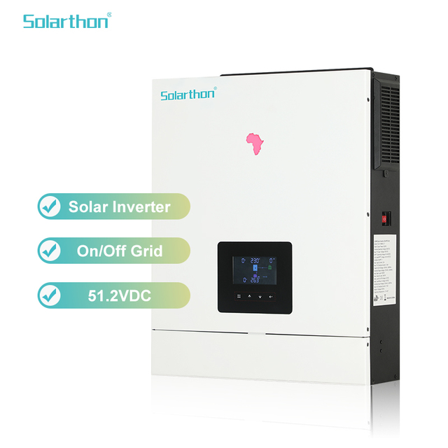 Solarthon 6200W 51.2V Off-Grid String Inverter AC to AC 240VAC 60-450VDC Input MPPT Solar Inverter