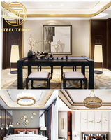 Garniture de carrelage moderne en forme de U en acier inoxydable 304 201 Décoration de plafond mural Finition brossée miroir 8k Épaisseur 0.4mm-3mm