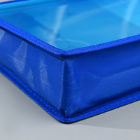 Bolsa de archivo de cuero 3D de etiqueta completa Diagonal transparente A4/FC Office en stock se puede etiquetar