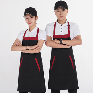 Custom Advertising <b>Aprons</b> Orange Polyester Waterproof Oil Proof For Restaurant Bar Waitstaff Uniforms - Product Image 3