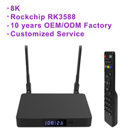 Decodificador de TV Inteligente Android 13 OEM Factory Z88 8K 4GB Quad Core, 64GB RK3588 WiFi 6 BT 5.2 LAN1000M TF128GB