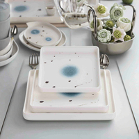 Ensemble d'assiettes de service en plastique, service de restaurant en mélamine personnalisé, offre spéciale