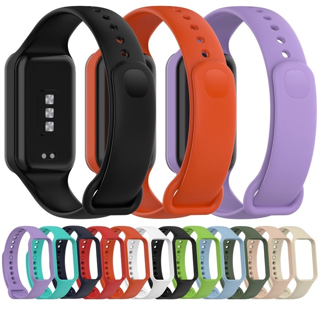 Sport Silicone Wrist Bands Compatible with Xiaomi Smart Band 8 Active Redmi Band 2 Replacement Accessories Strap Waterproof