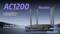 Dual Band nirkabel AC1200 Gigabit Router Wifi Router untuk rumah