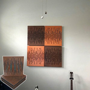 Panneaux acoustiques perforés modernes pour l'intérieur, insonorisés, autocollants, en bois, pour studio de musique, salon, salle de sport, réduction du bruit de 80% - Product Image 1