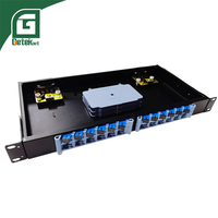 Panel Patch Fiber Optik GETEKnet OEM ODM Valokuitupaneeli 19" Fiber 3U MPO/LC/FC ODF Rackmount untuk Indoor 12-48 Kabel Patch Fiber