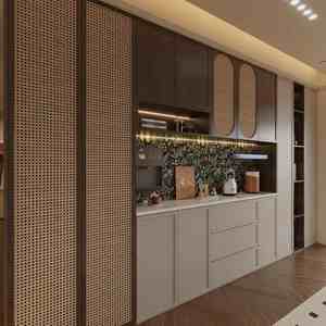 Divisor de Espacios Moderno de Madera para Sala de Estar y Entrada, Mueble Divisor de Pared que Ahorra Espacio para un Uso Versátil en el Hogar - Product Image 6