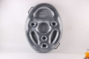 Cubo de hielo inflable de 70cm de PVC de color gris con logotipo personalizado con 8 soportes - Product Image 3