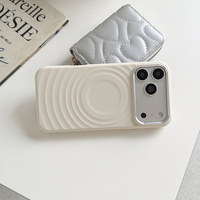 Coque de téléphone magnétique en TPU couleur unie à motif vague, protection 360°, ajustement parfait à 100 % pour 17 Pro Max 16 15 14