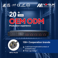 Regleta de alimentación industrial de alta potencia para montaje en rack, 6 tomas, Alemania, Reino Unido, EE. UU., unidad de distribución de enchufes para gabinetes de servidor, compatible con OEM, PDU