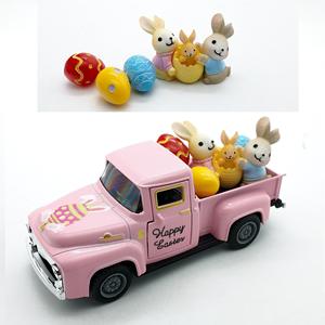 Modelo de <span class=keywords><strong>Coche</strong></span> Retro de 14.5 Centímetros, Decoración de <span class=keywords><strong>Huevo</strong></span> de Pascua con Conejito, Modelo de <span class=keywords><strong>Coche</strong></span> de Aleación - Product Image 1