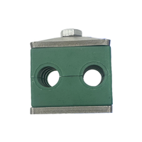 Collier de serrage pour tuyau en plastique série légère DIN3015 à double trou avec plaque et boulons en acier inoxydable 304