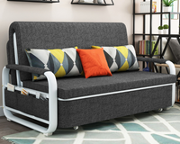 Sofá Cama Plegable de Doble Uso, Económico, Individual y Doble, Multifuncional con Almacenamiento
